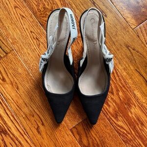 Dior “J’ADIOR” Black Slingback Pumps